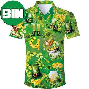 St Patrick’s Day Shamrock 2023 Funny Summer Hawaiian Shirt