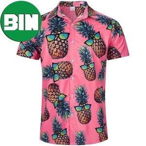 Sunglasses Pineapple Pink Funny Summer Hawaiian Shirt