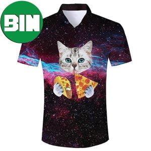 Taco Pizza Cat Funny Summer Hawaiian Shirt