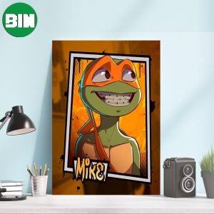 Teenage Mutant Ninja Turtles Mutant Mayhem Mike Characters Cards Canvas-Poster