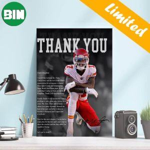 Thank You Mecole Hardman Jr Kansas City Chiefs Excited For This New Chapter Poster-Canvas