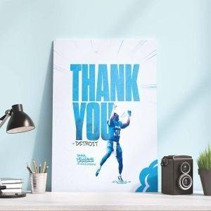 Thank you goodbye Jamaal Williams leaving Detroit Lions Poster Canvas