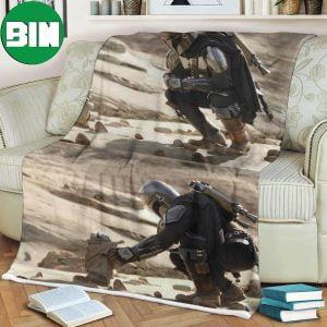 That’s My Family Right There The Mandalorian With Baby Yoda Star Wars Movies Fleece Blanket