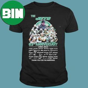 The New York Jets 63rd Anniversary 1960-2023 Thank You For The Memories Signatures Unique T-Shirt