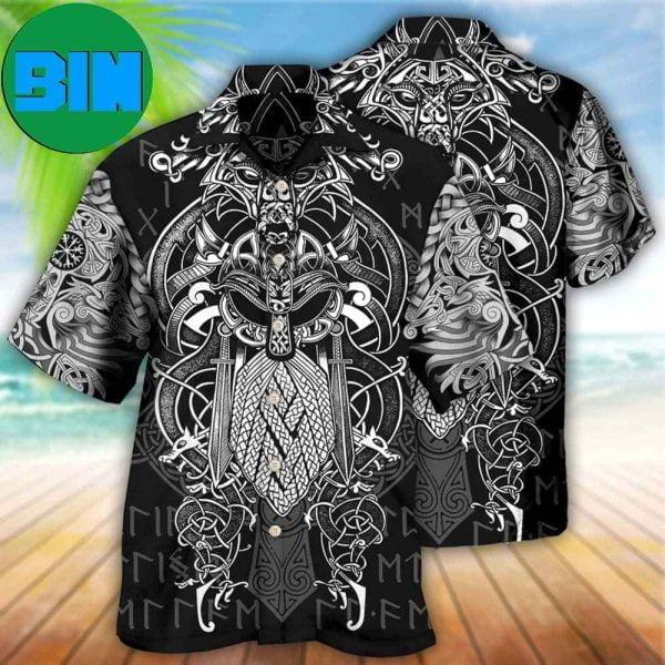 Viking Warrior Blood Pattern Tropical Hawaiian Shirt