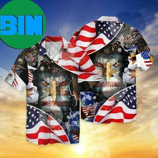 4th Of July Independence Day American Eagle For Men And Women Hawaiian Shirt