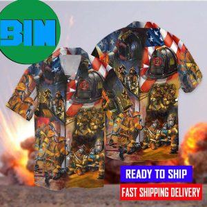 4th Of July Independence Day Memorial Day Firefighter 3 Hawaiian Shirt