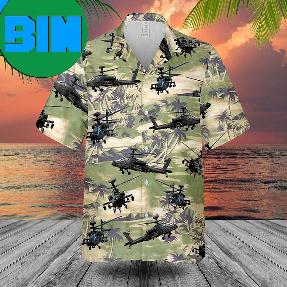 AF01 - Boeing AH-64 Apache Helicopter Air Force Hawaiian Shirt