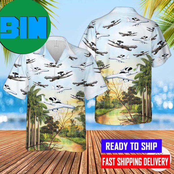 Air Force Boeing E-3 Sentry Hawaiian Shirt