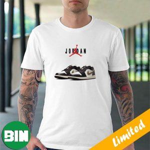 Air Jordan 1 Low In Shadow Brown And Brown Kelp Sneaker T-Shirt