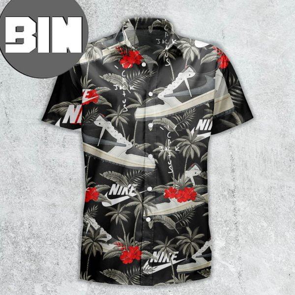 Air Jordan 1 Low X Travis Scott Grey Fog Sneaker Hawaiian Shirt