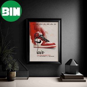 Air Some Icons Are Meant To Fly Written By Alex Convery Directed By Ben Affleck x Air Jordan 1 Sneaker Home Decor Poster-Canvas