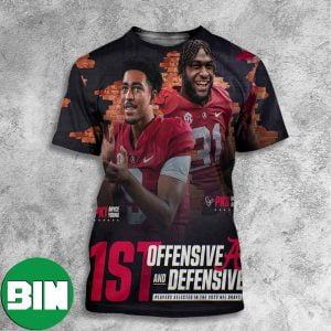 Alabama Boys Making History 2023 NFL Draft 1st Offensive And Defensive Bryce Young and Wil Anderson Jr All Over Print Shirt