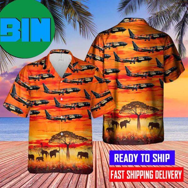 Alaska Airlines UNCF Our Commitment Boeing 737-990ER Hawaiian Shirt