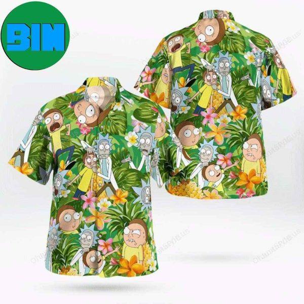 Aloha Rick And Morty Beach Outfit Summer Hawaiian Shirt