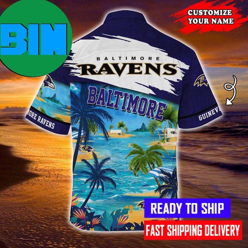 NFL Baltimore Ravens Aloha Tropical Hawaiian Shirt