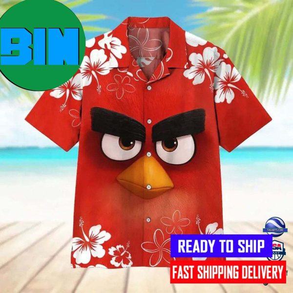 Angry Red Bird Hawaiian Shirt