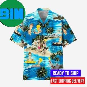 Beach Shirt Beavis and Butt-Head Blue Sea Summer Vibe Hawaiian Shirt