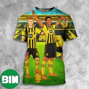 Borussia Dortmund BVB Frohe Ostern Borussen Happy Easter Egg Day 2023 All Over Print Shirt