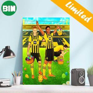 Borussia Dortmund BVB Frohe Ostern Borussen Happy Easter Egg Day 2023 Poster-Canvas