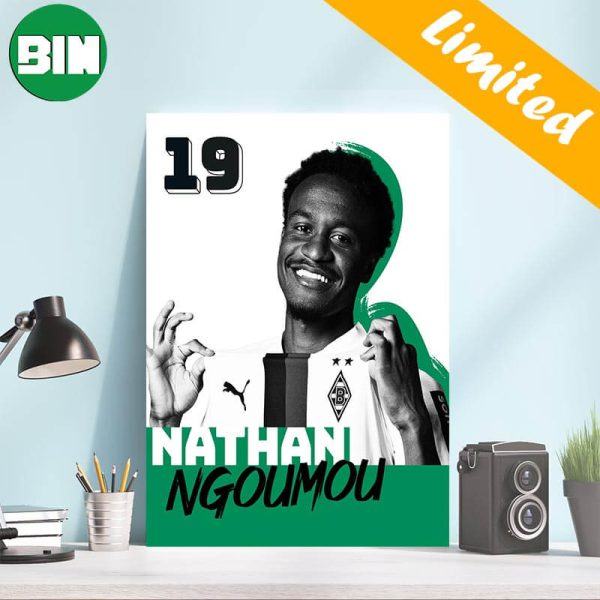 Borussia Monchengladbach Ngoumou Breaks The Deadlock BMGWOB Nathan Ngoumou Number 19 Poster-Canvas