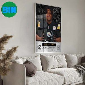 Broderick Jones Welcome to Pittsburgh NFL Draft Poster-Canvas