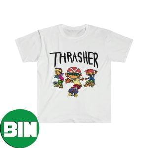 Cartoon Skaters Thrasher Funny T-Shirt