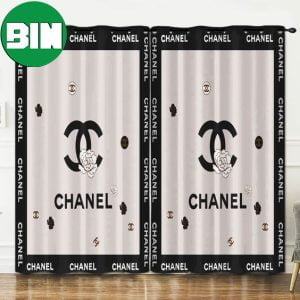 Chanel Paris Luxury Brand Logo Home Decor Window Curtains