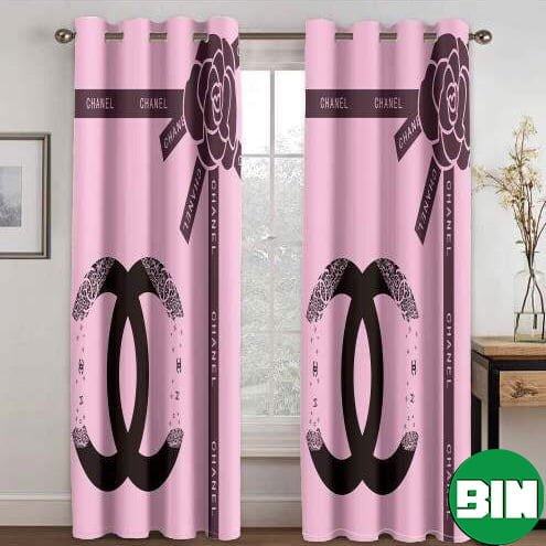 Chanel Pink Background For Living Room Bedroom Style Home Decor Window  Curtain - Binteez