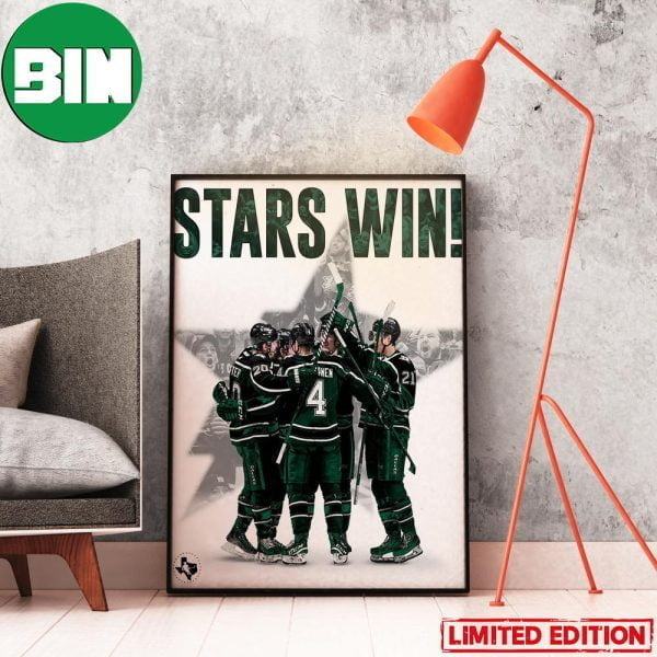 Dallas Stars What A Game What A Win Game 6 Friday In Mini Soda Go Stars NHL DHF Texas Hockey Home Decor Poster-Canvas