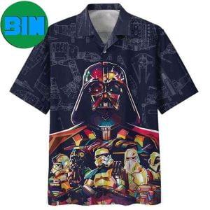 Darth Vader Star Wars Print Summer Aloha Hawaiian Shirt