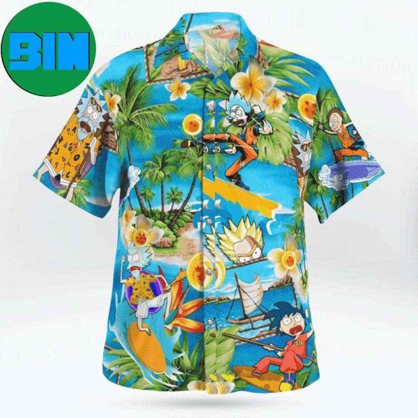 Dragon Ball Funny x Rick And Morty Summer Hawaiian Shirt