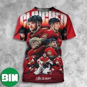 Florida Panthers Time To Hunt – We Are In – Clinched All Over Print Shirt