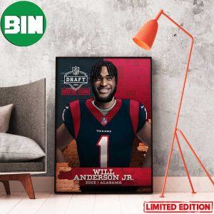 H-Town Bound Houston Texas Will Anderson Jr NFL Draft 2023 Home Decor Poster-Canvas
