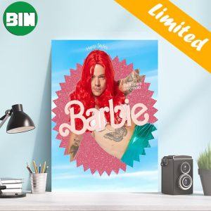 Harry Styles This Barbie Is A Mermaid Barbie Funny Collab Decor Poster-Canvas