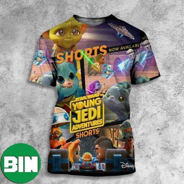 Join Kai x Lys x Nubs and Nash In All Six Young Yedi Adventures Shorts Disney Plus Star Wars All Over Print Shirt
