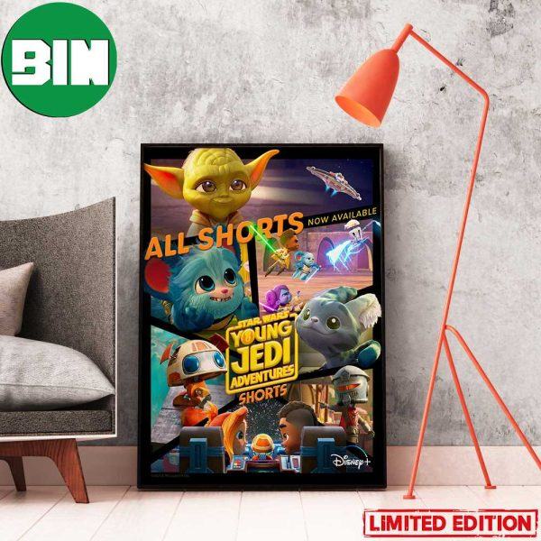 Join Kai x Lys x Nubs and Nash In All Six Young Yedi Adventures Shorts Disney Plus Star Wars Home Decor Poster-Canvas