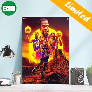 Kevin Durant Phoenix Suns Durant in the Desert NBA Art Work Home Decor Poster-Canvas