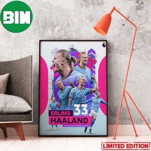 Lastest For Premier League Erling Haaland Now Holds The Record For The Most Goals in Season Home Decor Poster-Canvas