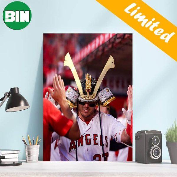 Los Angeles Angels New Angels Home Run Hat Mike Trout Has The Patience Of The Best Samurai Poster-Canvas