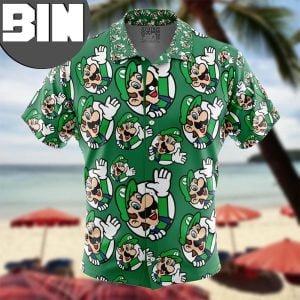 Luigi Super Mario Anime Hawaiian Shirt