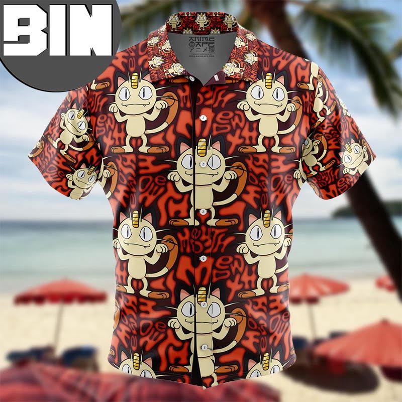 Menacing Aura JoJo's Bizarre Adventure Button Up Hawaiian Shirt