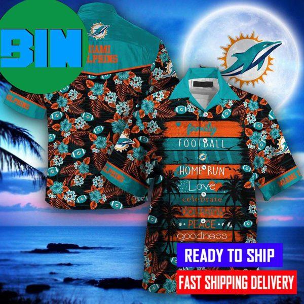 Miami Dolphins Hibicus Flower NFL Hawaiian Shirt