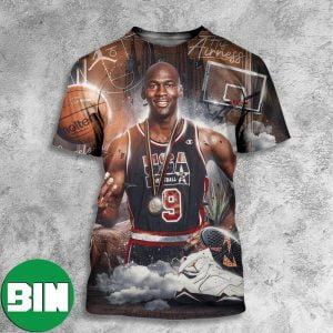 Michael Jordan His Airness Art Work The GOAT NBA Champion All Over Print Shirt