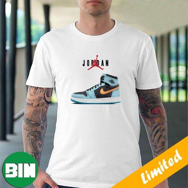 New Air Jordan 1 Zoom CMFT 2 Bleached Aqua and Black Dropped Today via Nike US Sneaker T-Shirt