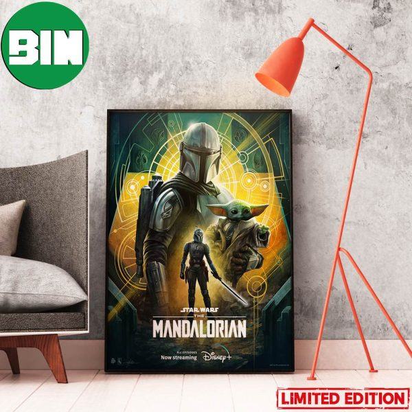 New Art By Szarka Art Inspired By The Mandalorian Disney Plus Star Wars Home Decor Poster-Canvas