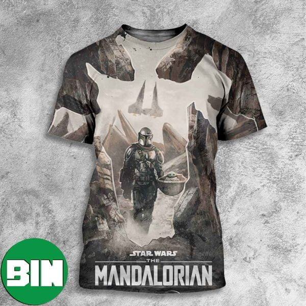 New Art Inspired By The Lastest Season Of The Mandalorian Star Wars Disney Plus All Over Print Shirt