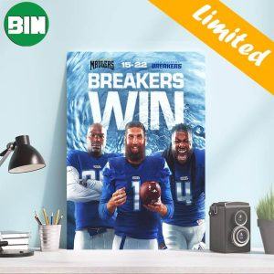 New Orleans Breakers Breakers Win Incoming USFL Home Decor Poster-Canvas