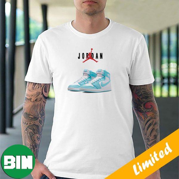 Nike AJKO 1 Bleached Aqua Official Image Air Jordan 1 KO Sneaker T-Shirt