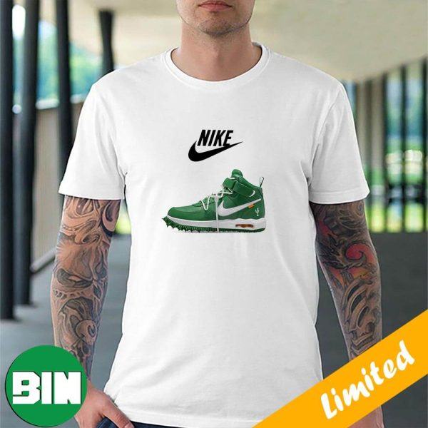 Off-White x Nike Air Force 1 Mid Pine Green Sneaker T-Shirt